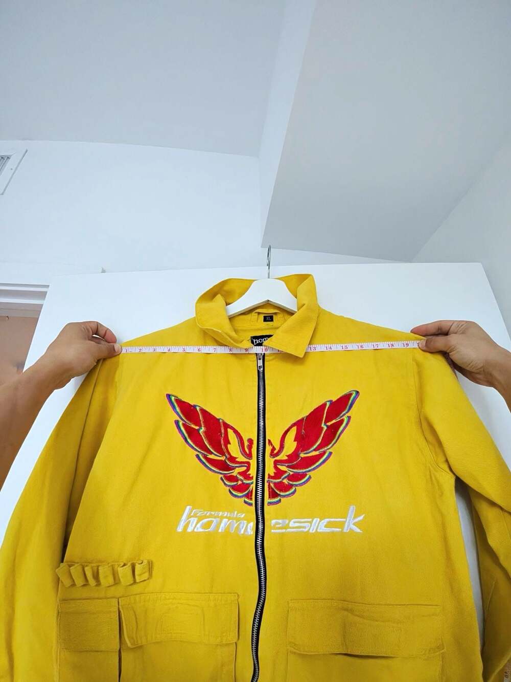 Homesick Formula Yellow Embroidered Utility Jacket Size XL - Picture 6 of 11